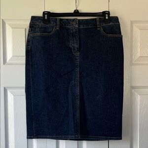 Talbots Dark Denim Midi Skirt